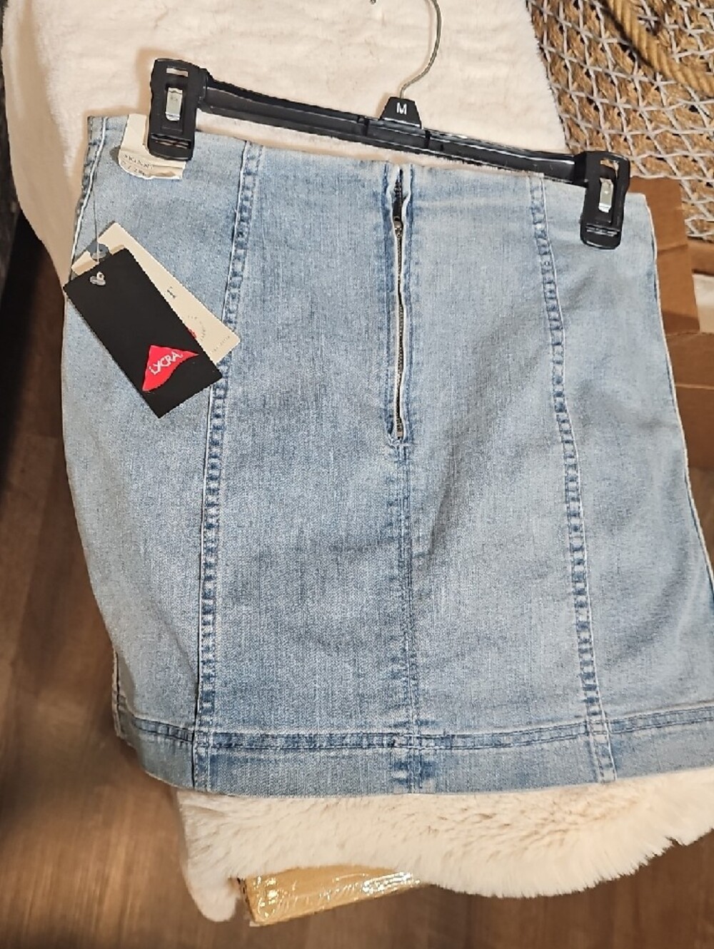Jolt Light Blue Denim Mini Skirt - Picture 2 of 4